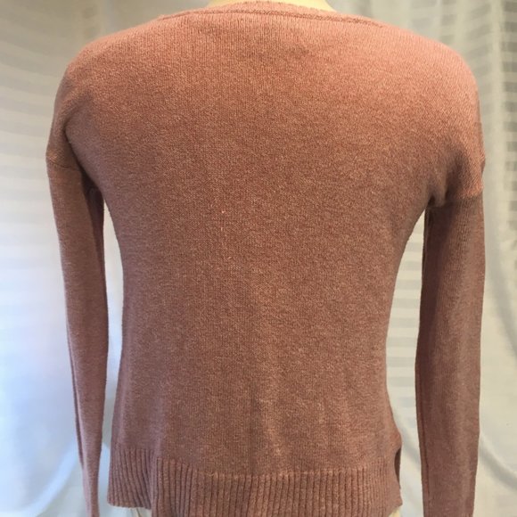 American Eagle Outfitters Long Sleeve Knit Pullover Lightweight Sweater Pink XS - Picture 8 of 14